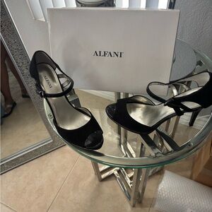 Alfani Black Strappy Women's Heels